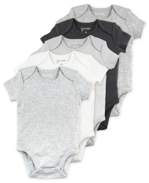 Mac & Moon Baby Boys or Girls Short Sleeve Bodysuits 5 Pack