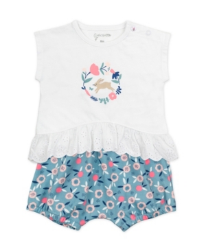 Mac & Moon Baby Girls 2 Piece Bunny Floral Print Shorts Set