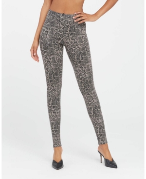 Spanx Cropped Indigo Knit Tummy Control Leggings