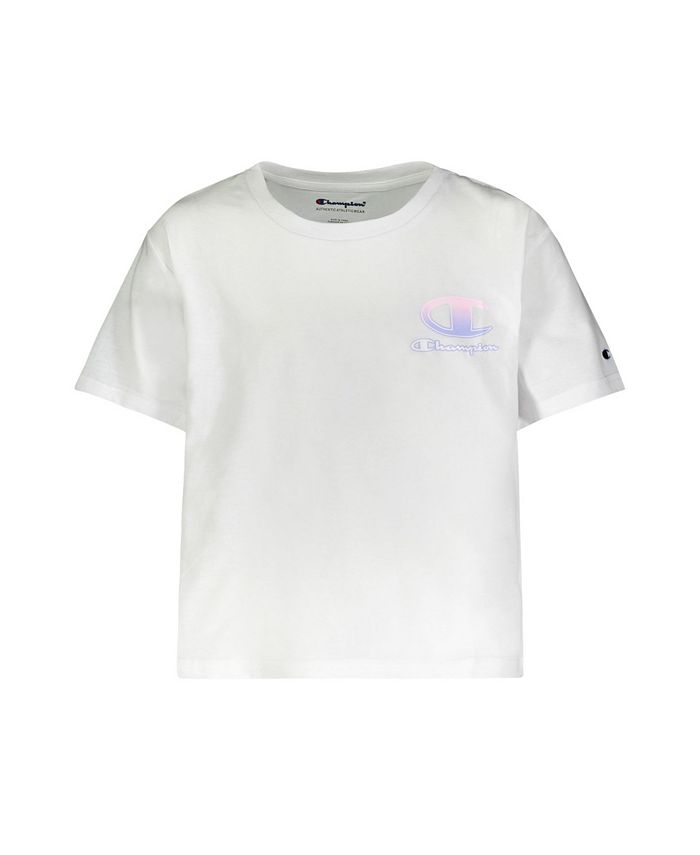 Champion Big Girls Ombre C Script Boxy Short Sleeve T-shirt - Macy's