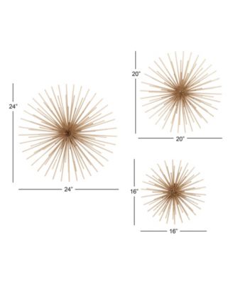 Metal Contemporary Wall Decor, Set of 3