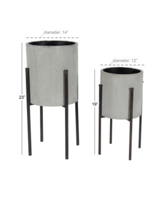 Metal Modern Planter, Set of 2