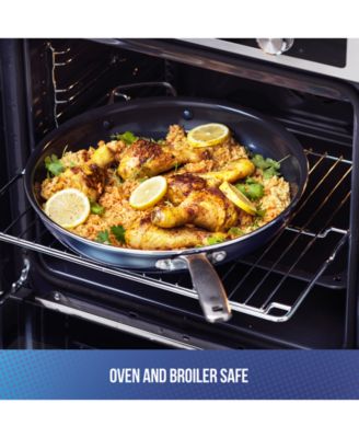 Family Feast Diamond-Infused Ceramic Nonstick 14" Frying Pan with Helper Handle