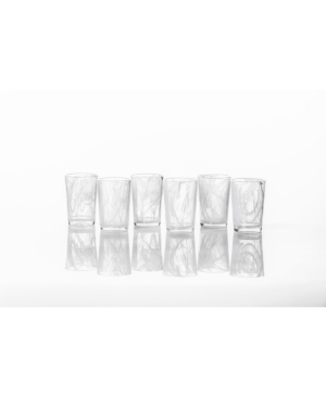 Fortessa Swirl Ice Beverage Glass, 14 oz In White