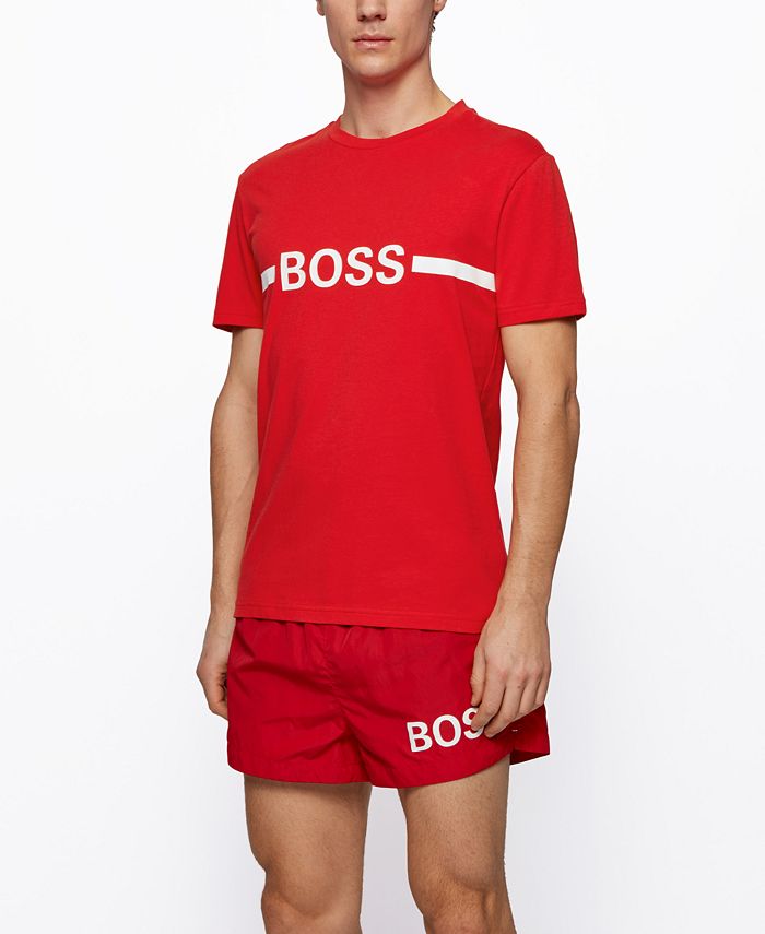 Hugo Boss Boss Mens Logo Slim Fit T Shirt And Reviews Hugo Boss Men Macys 2674