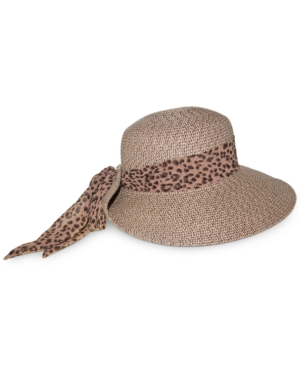 Nine West Packable Classic Braid Scarf Floppy Hat
