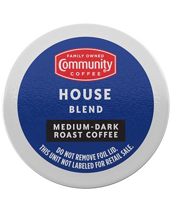 Community Coffee - House Blend Medium-Dark Roast Single Serve Pods, Keurig K-Cup Brewer Compatible, 72 Ct