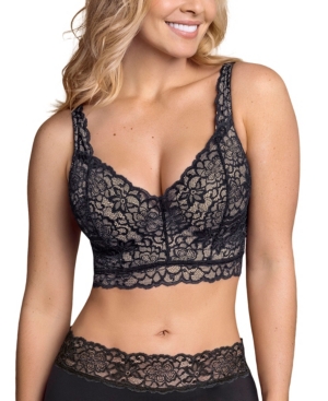 Leonisa Women's Luxe Lace Underwire Smoothing Bustier In Black