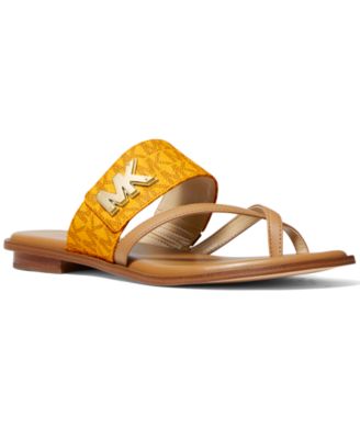 yellow mk sandals
