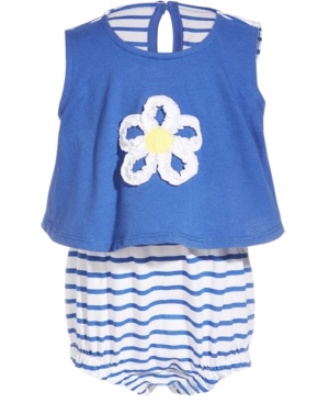 First Impressions Baby Girls Daisy Stripe Cotton Sunsuit Created for Macy's