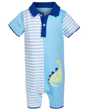First Impressions Baby Boys Dino Stripe Cotton Sunsuit Created for Macy's