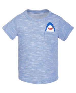 First Impressions Baby Boys Shark Pocket T-Shirt Created for Macy's