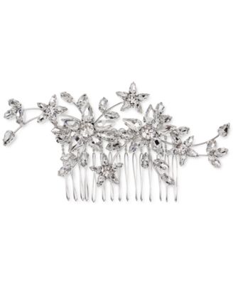 I.N.C. International Concepts - Silver-Tone Crystal Flower Sprig Hair Comb