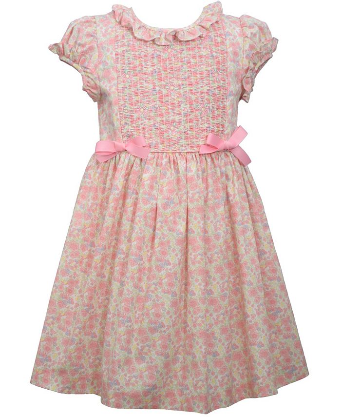 Bonnie Jean Little Girls Short Sleeve Poplin Dress with Bodice - Macy's