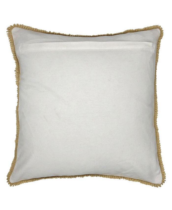 Mod Lifestyles Beaded Rabbit Pillow with Fringe, 18