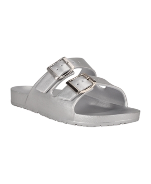 Nine West Women's Splash Buckle Detail Slide Sandals Women's Shoes