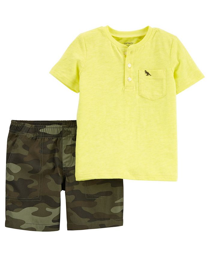 Carter's Baby Boys Henley Tee and Short Set, 2 Pieces Macy's
