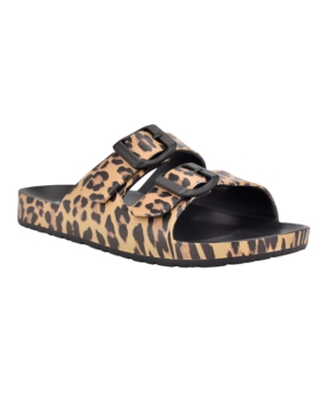 Nine West Women's Splash Buckle Detail Slide Sandals Women's Shoes