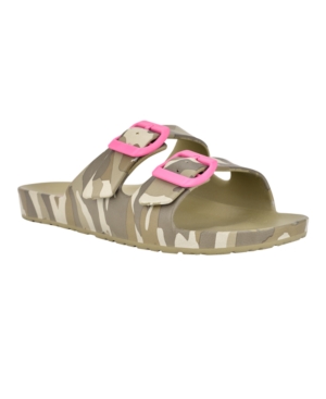 Nine West Women's Splash Buckle Detail Slide Sandals Women's Shoes