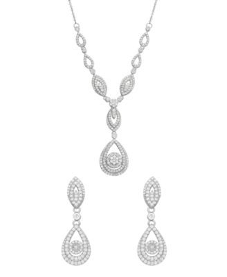 Shop Wrapped In Love Diamond Teardrop Inspired Jewelry In 14k White Gold Created For Macys