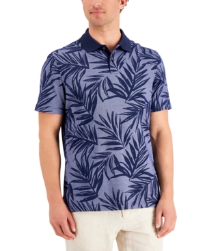 Tasso Elba Men's Supima Blend Darco Leaf Printed Polo Created for Macy's