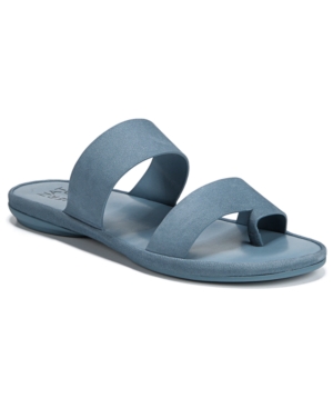 Naturalizer Genn-drift Thong Sandals Women's Shoes In Storm Blue Leather | ModeSens