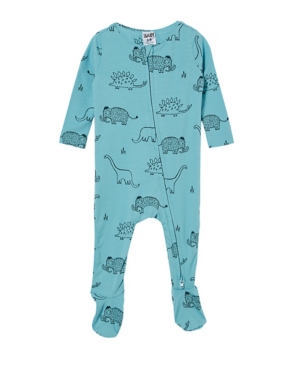 Baby Boy Snug Long Sleeve Zip Romper