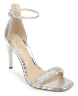 silver prom sandals