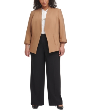 Calvin Klein Plus Size Asymmetrical Jacket
