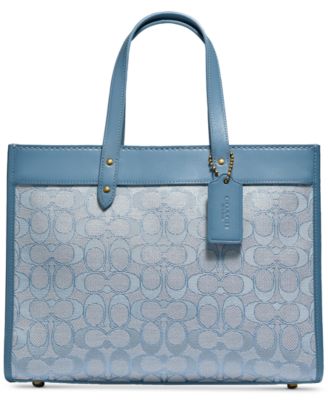 coach field tote blue