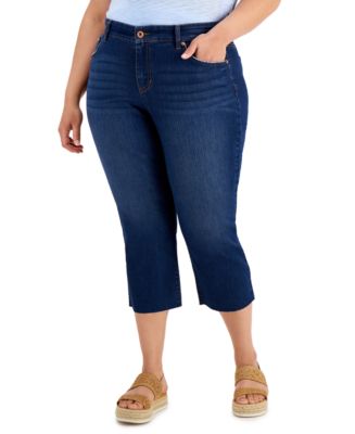 Style & Co Plus Size Curvy-Fit Capri Jeans, Created for Macy's - Macy's