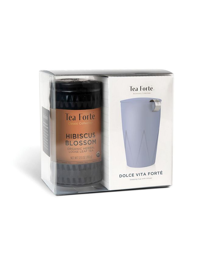 Tea Forte Dolce Vita Kati Cup and Hibiscus Blossom Loose Tea Canister Macy's