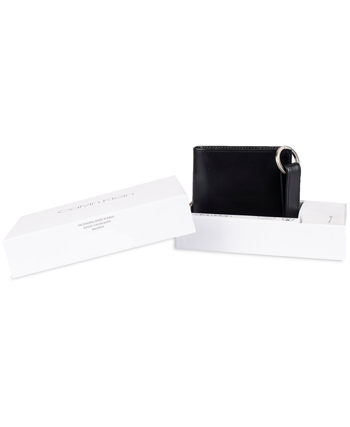 Calvin Klein Leather Passcase Wallet In Black 79374