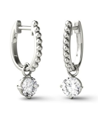 Moissanite Beaded Drop Earrings 1 ct. t.w. Diamond Equivalent in 14k Gold