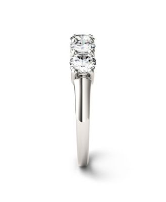 Moissanite Five Stone Band 1-1/6 ct. t.w. Diamond Equivalent in 14k White Gold