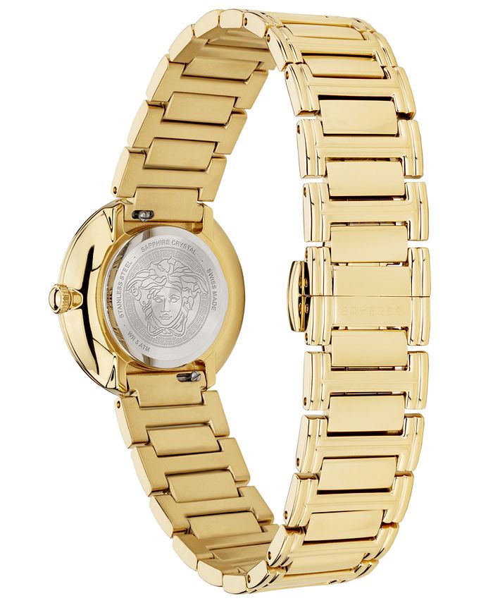 Versace V Virtus Quartz Black Dial Gold Steel Strap Watch For Women - VET300121 main image 0