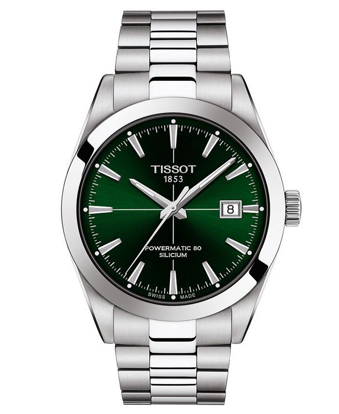 Tissot - Men's Swiss Automatic Gentleman Powermatic 80 Silicium Stainless Steel Bracelet Watch 40mm