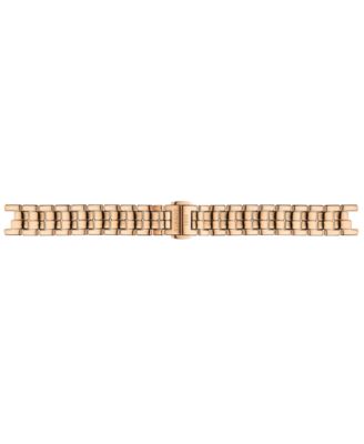 Women's Swiss Flamingo Diamond Accent Rose Gold PVD Stainless Steel Bracelet Watch 30mm