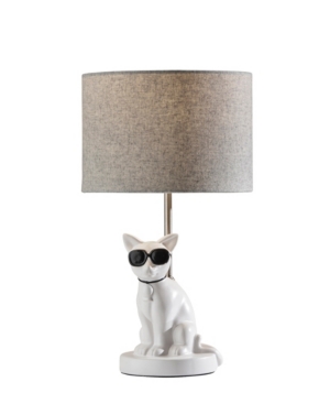 Adesso Sunny Cat Table Lamp In White