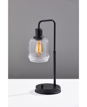 Adesso Barnett Cylinder Table Lamp In Black