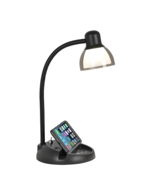 Adesso Charging Station Led Desk Lamp In Black