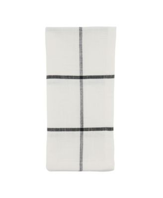 Cotton Table Napkins with Simple Plaid Design, Set of 4, 20" x 20"