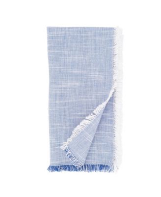 Fringe Napkins with Two-Tone Design, Set of 4, 20" x 20"
