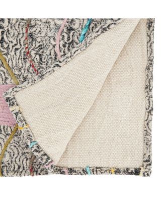 Saro Lifestyle Embroidered Table Runner with Block Print Design, 72" x 16"