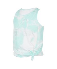 Big Girls Tie Dye Sleeveless Print Tie Front Tank Top