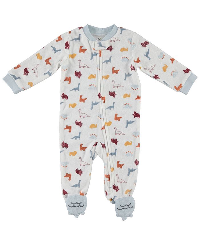 Chickpea Baby Boys French Terry Printed Coverall - Macy's