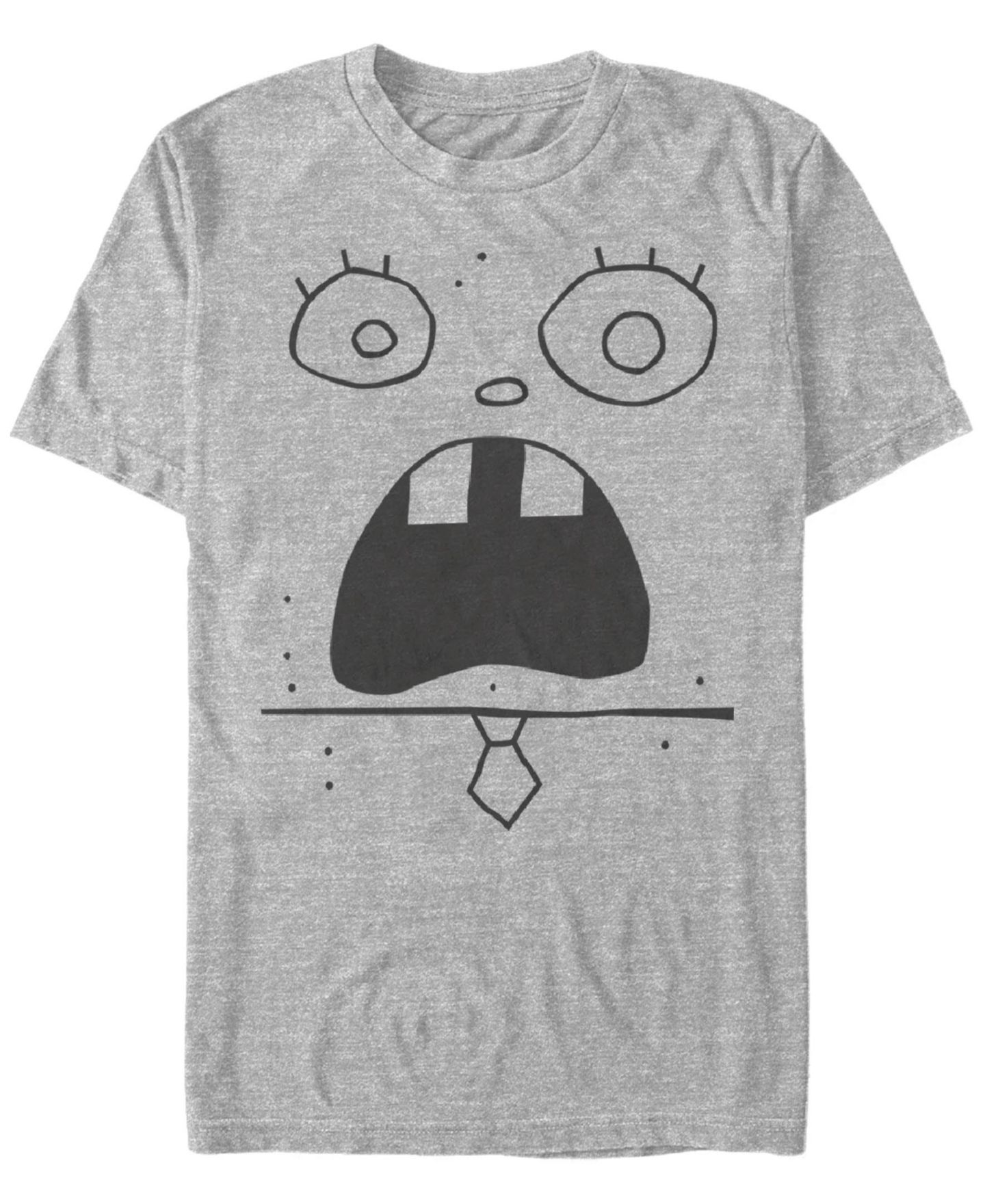 Мужская футболка Fifth Sun Doodlebob Face Tee Short Sleeve Crew, цвет: Меланжевый — фото 1