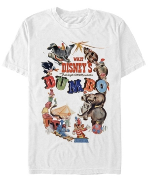 Fifth Sun Men's Dumbo Theatrical Poster Short Sleeve T-shirt In White