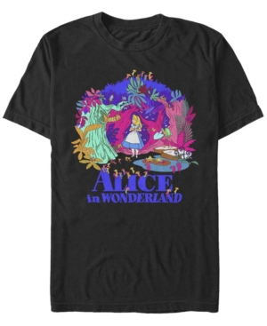 Fifth Sun Men's Alice In Wonderland Full Of Wonder Short Sleeve T-shirt In Black