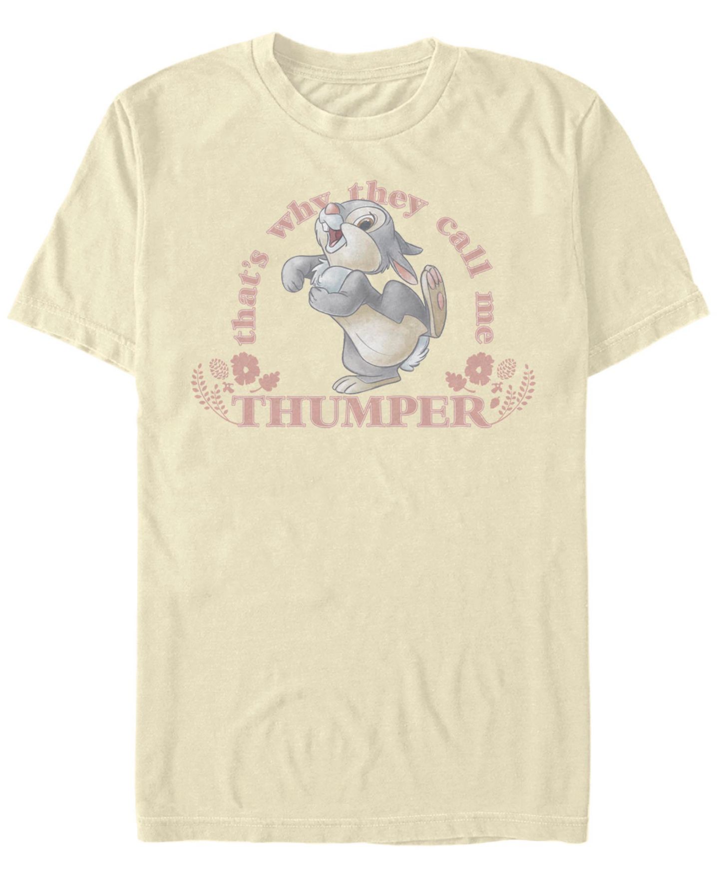 Мужская футболка Fifth Sun Bambi Call Me Thumper Short Sleeve, цвет: Натуральный — фото 1
